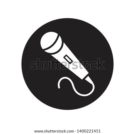 Microphone icon vector flat style