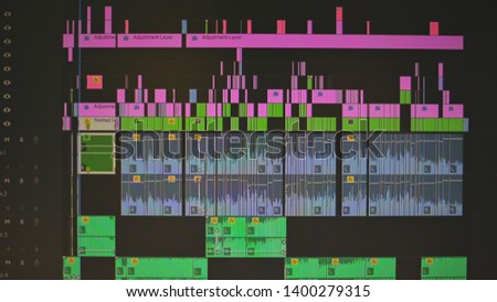 Timeline video and sounds of video editing