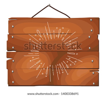 Rays on wooden plank background. Place for text. Placeholder in explosive. Salute icon. Hand drawn vector illustration.