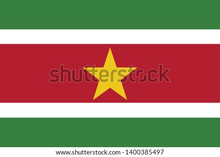Flag of Suriname vector illustration