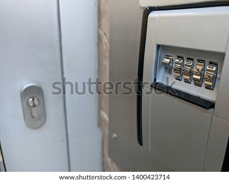 Key locker used to store the key of a tourist apartment. The safe lock is used when the guest arrives to the touristic flat and the host can't open the door. Enter a 4-digits code to get the keys.