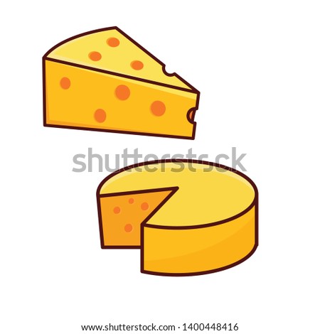 Cheese vector illustration isolated on white background. Cheese icon 