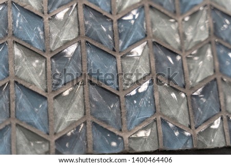 Detailed glass material square pattern