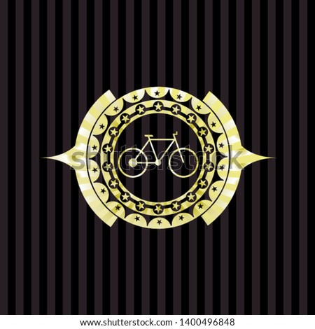 bike icon inside shiny badge