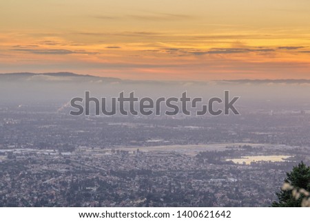 San Jose Skyline during Sunset