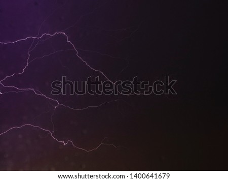 powerful lightning strikes over the night sky 