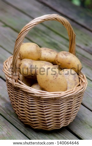 Potatoes in the basket.