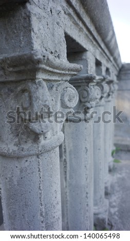 Background of grey columns in a row
