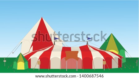 Amusement Park Vector With a white background