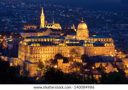 Castle of Budapest Royalty-Free Stock Photo #140084986