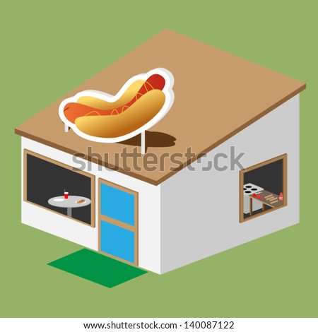 hotdog stand vector