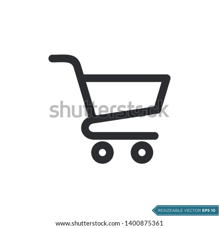 Trolley Cart Icon Vector Template Flat Design Royalty-Free Stock Photo #1400875361