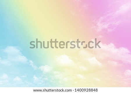 Background sky and clouds with beautiful pastel colors