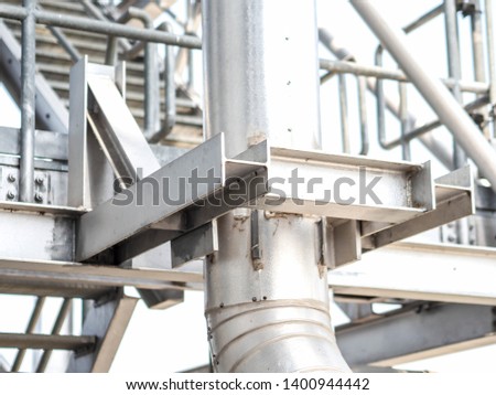 Support of steam pipe in power plant.