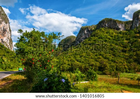 The landscape in Viñales village - Cuba