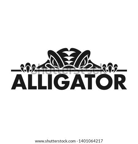 Alligator Silhouette Vector Logo Design Inspiration