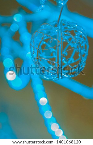 apple bead decoration with blue backlight