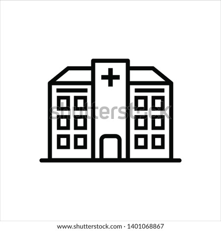 hospital icon flat design collection