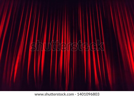 Background image of red velvet stage curtain - Image
