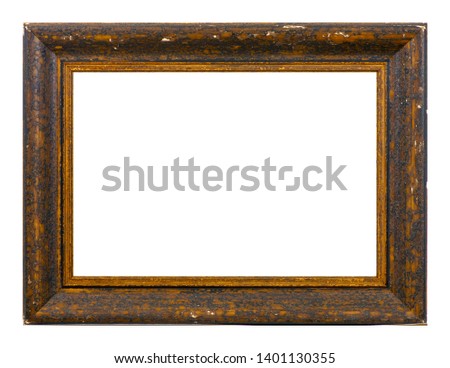 Isolated Photo Frame, Wooden Antique Photo Frame.