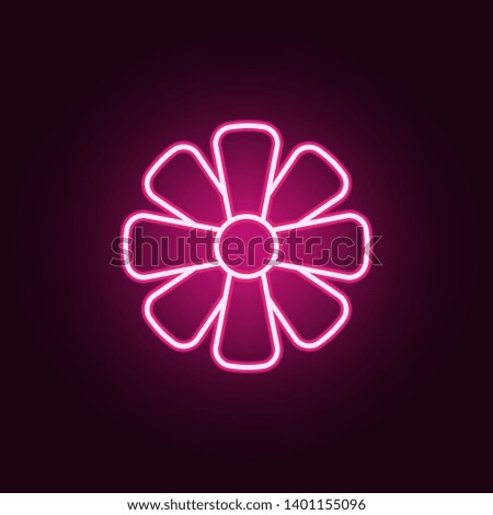 flower icon. Elements of Web in neon style icons. Simple icon for websites, web design, mobile app, info graphics