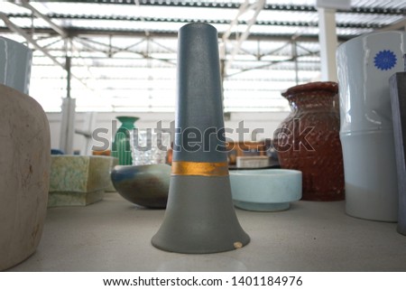 Japanese style vase in market