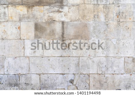 texture of gray old stone wall of the fortress