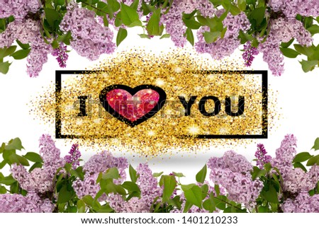 "I love you " message on a white background surrounded by roses - Image