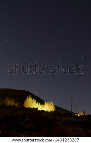 Night landscape photo at patagonia