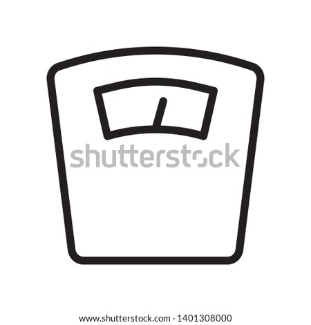 Weight scale icon in trendy outline style design. Vector graphic illustration. Suitable for website design, logo, app, and ui. Editable vector stroke. EPS 10.