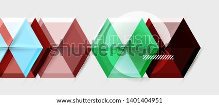 Bright color hexagon geometrical composition background, business presentation template. Vector design