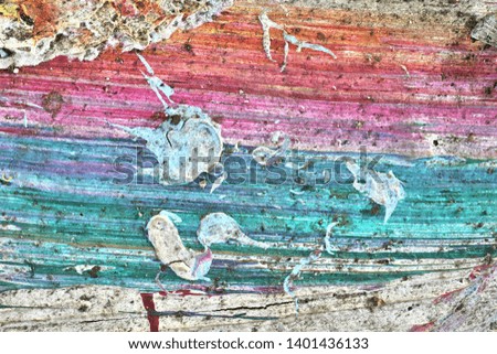 Colorful graffiti paint splashes on the wall and ground at a lost place ruin in Kiel northern germany