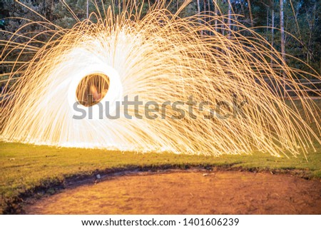 A picture of steel wool burning