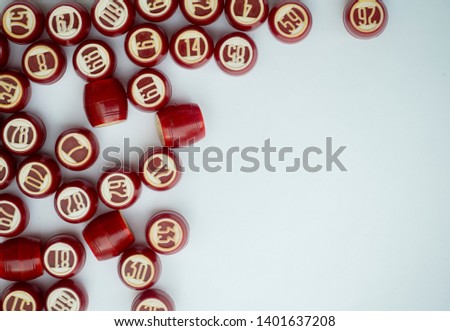 Soviet red lotto game ,  in white background