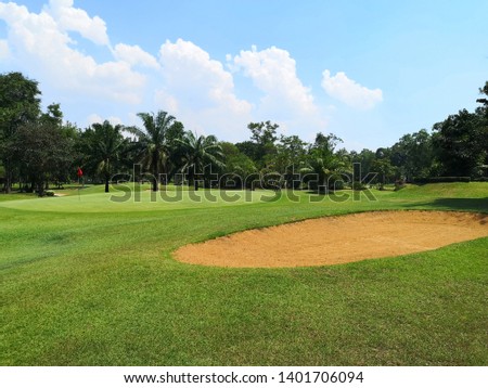 Golf course landscape in Thailand