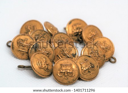 Antique Vintage Military Brass Buttons