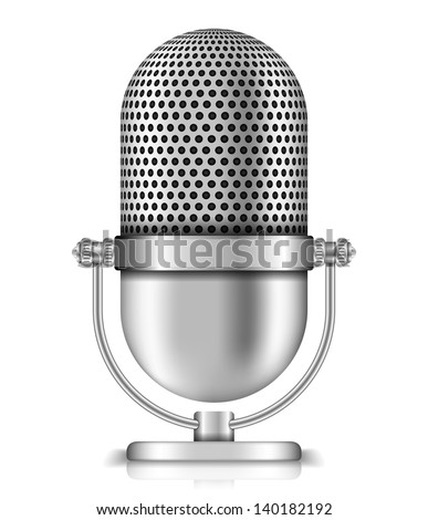 Microphone on white background, vector eps10 illustration