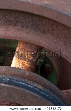 Rusted and out of use mechanical part