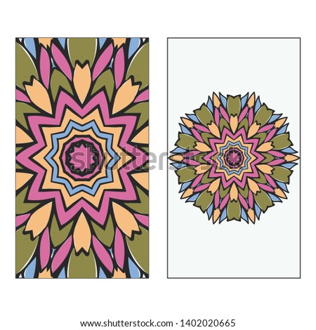 Beautiful Card With Floral Mandala. Art Traditional, Islam, Arabic, Indian, Magazine, Elements With Mandala. Vector Illustration