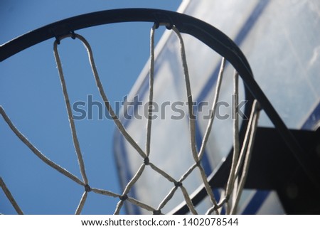 Basketball Hoop on Summer Day