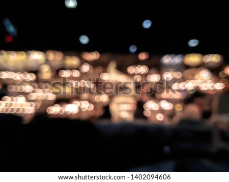 Blur Abstract Bokeh there are many types of lamp shops for background.