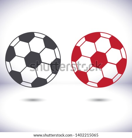 Soccer ball vector icon  , lorem ipsum Flat design