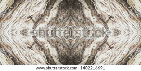 Book match pattern marble with brown white and black color background ,use in interior design like wall floor, countertops,creative x pattern,copy space for text