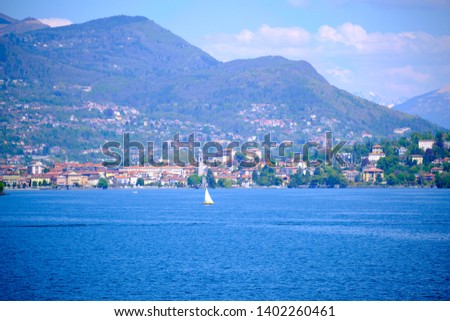 Landscapes Lake Maggiore in Italy.