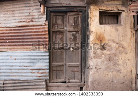 Abandoned house in village of India.