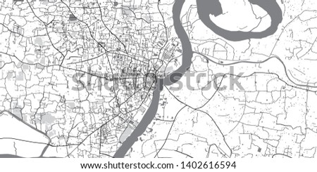 Urban vector city map of barisal, Bangladesh