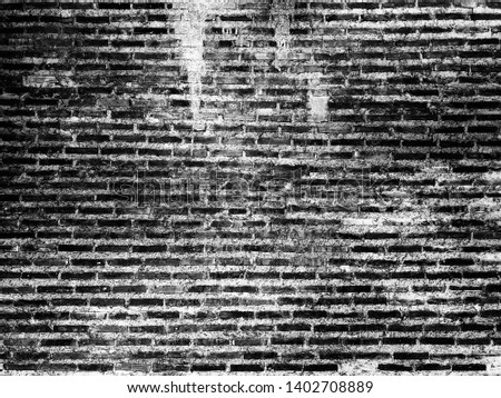 Black brick wall texture background for design artwork, architecture, wallpaper texture construction building for quality art.