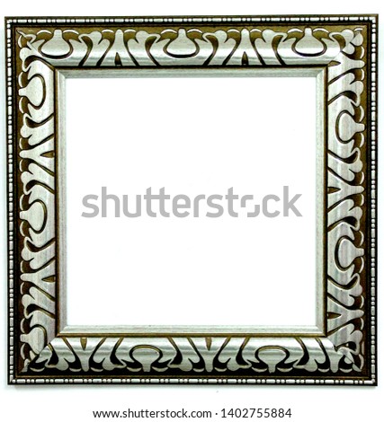 rustic frame on white background, mockup