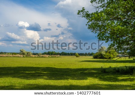 landscape photography of greend field an cloudy sky