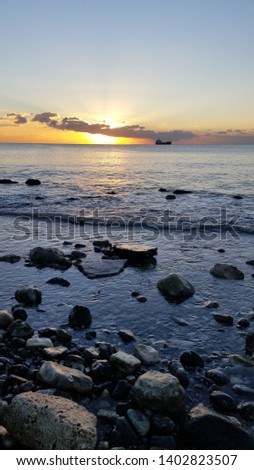 The beautiful sunset natural sea landscape
